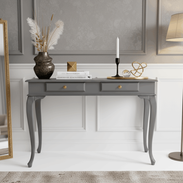 Wooding Mobilya 100 Cm Masif Lükens Gri Dresuar