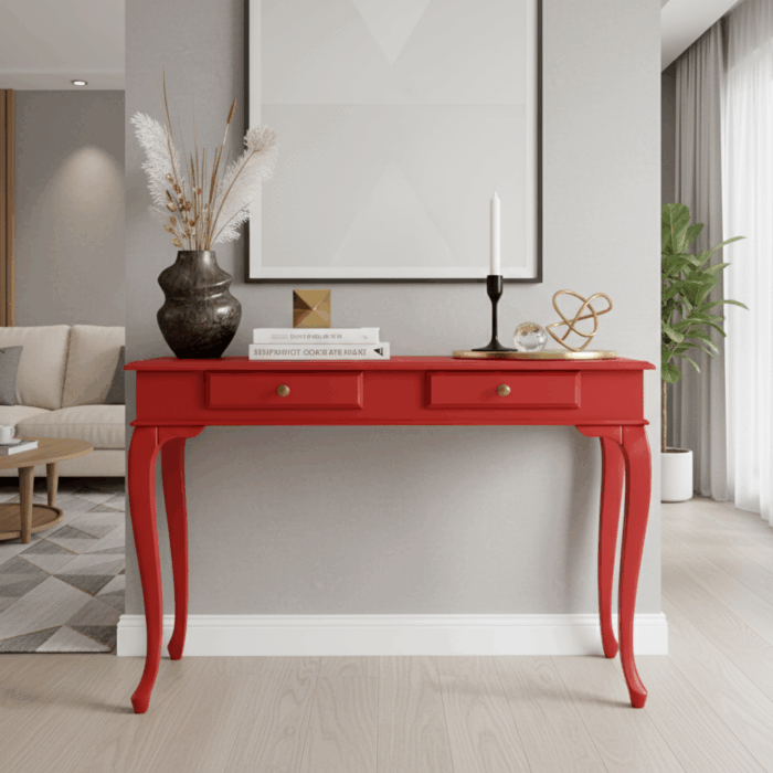 Wooding Mobilya 100 Cm Masif Lükens Kırmızı Dresuar