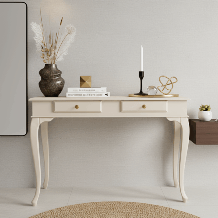 Wooding Mobilya 100 Cm Masif Lükens Krem Dresuar