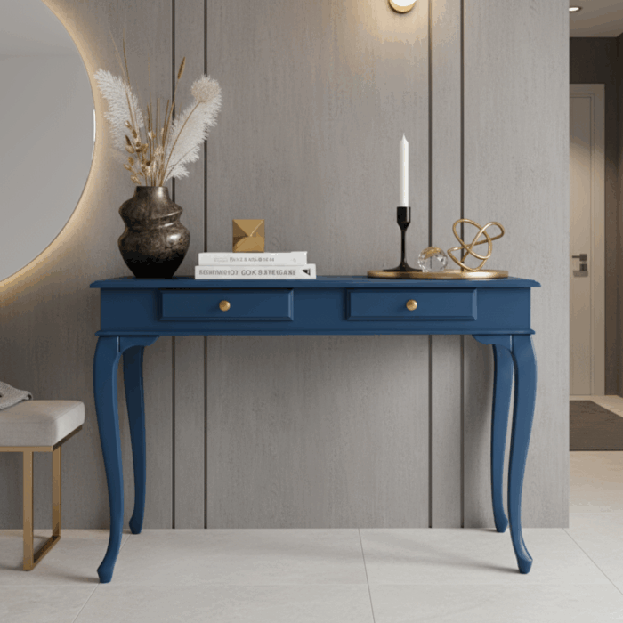 Wooding Mobilya 100 Cm Masif Lükens Mavi Dresuar