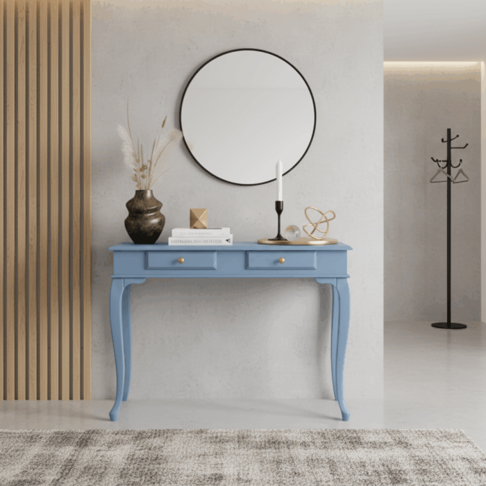 Wooding Mobilya 100 Cm Masif Lükens Açık Mavi Dresuar