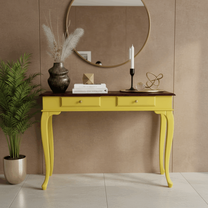 Wooding Mobilya 100 Cm Masif Lükens Sarı Ceviz Dresuar