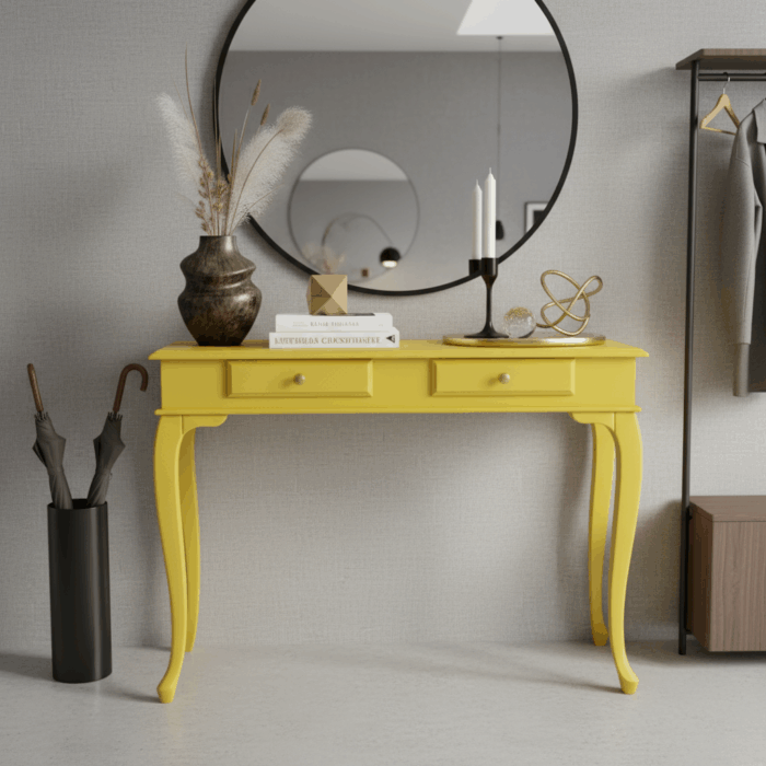 Wooding Mobilya 100 Cm Masif Lükens Sarı Dresuar