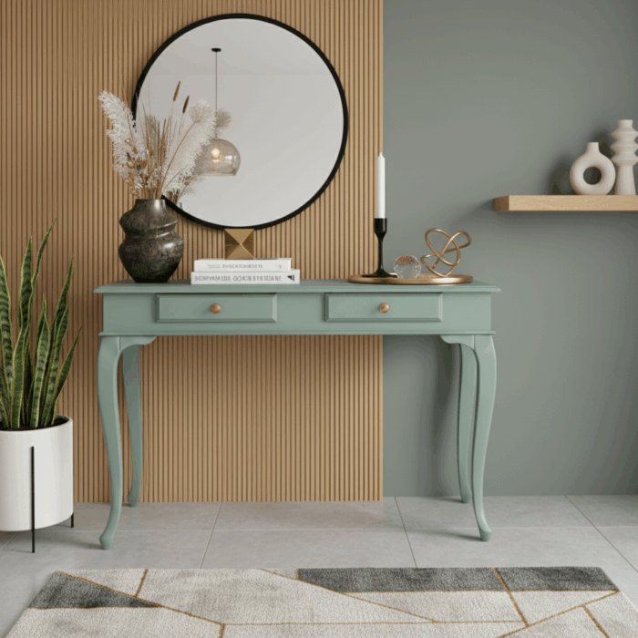 Wooding Mobilya 100 Cm Masif Lükens Su Yeşili Dresuar