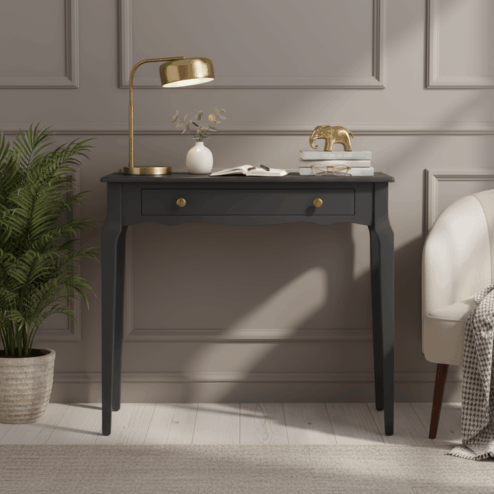 Wooding Mobilya 100 Cm Masif Konik Antrasit Dresuar