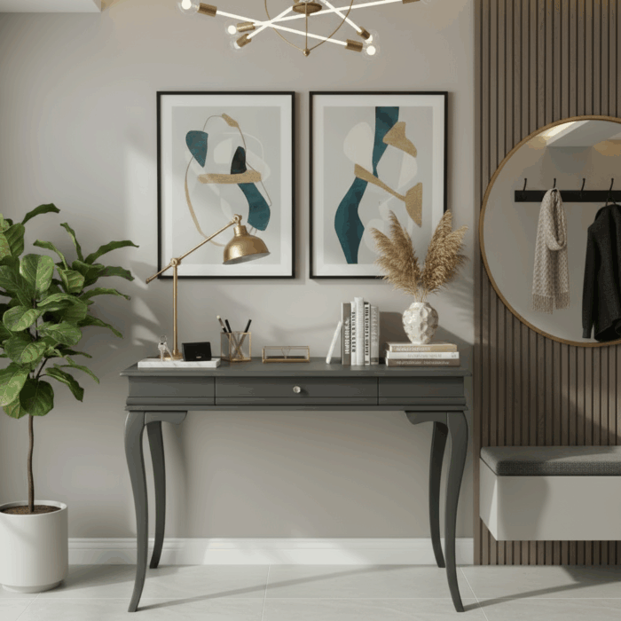 Wooding Mobilya 100 Cm Masif Rustik Antrasit Dresuar