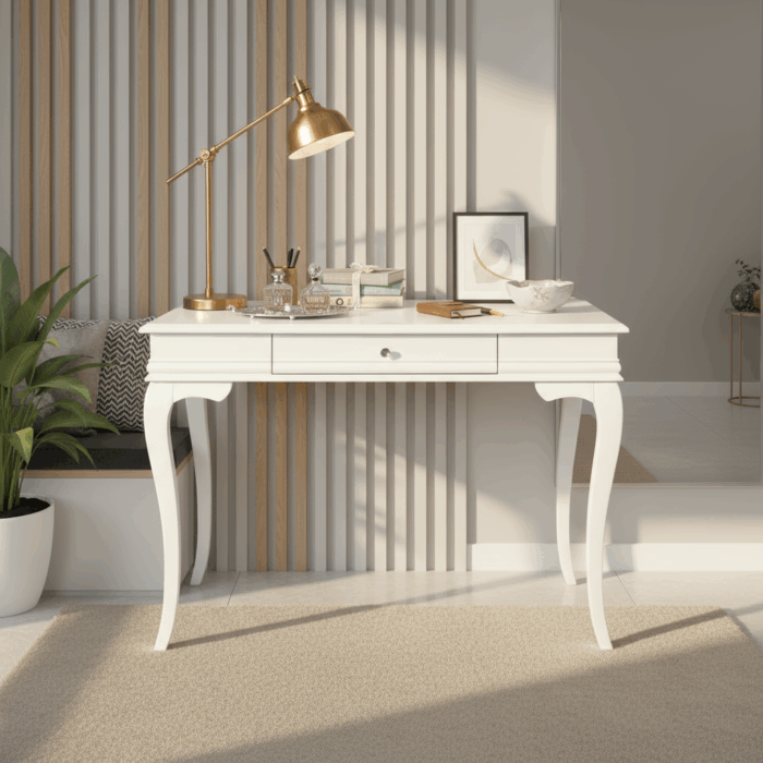 Wooding Mobilya 100 Cm Masif Rustik Beyaz Dresuar