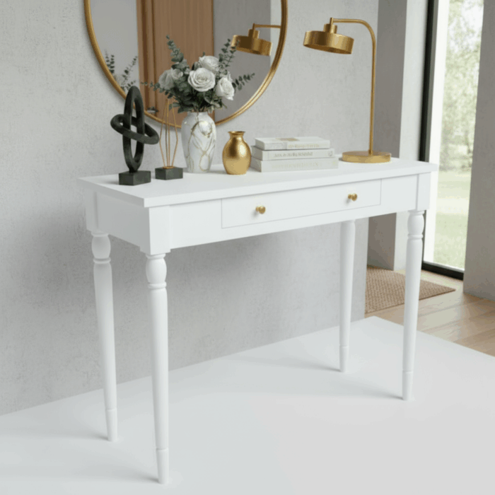 Wooding Mobilya 100 Cm Masif Tornalı Beyaz Dresuar