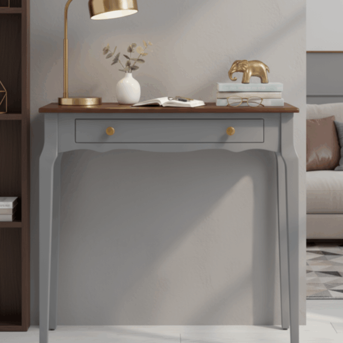 Wooding Mobilya 100 Cm Masif Konik Gri Ceviz Dresuar