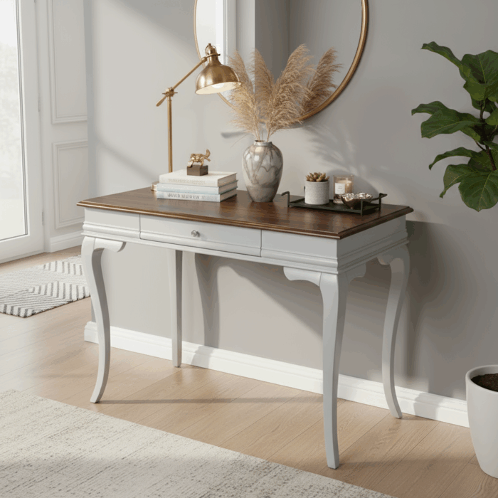 Wooding Mobilya 100 Cm Masif Rustik Gri Ceviz Dresuar