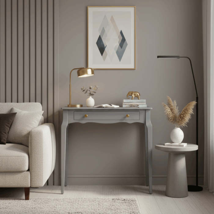 Wooding Mobilya 100 Cm Masif Konik Gri Dresuar