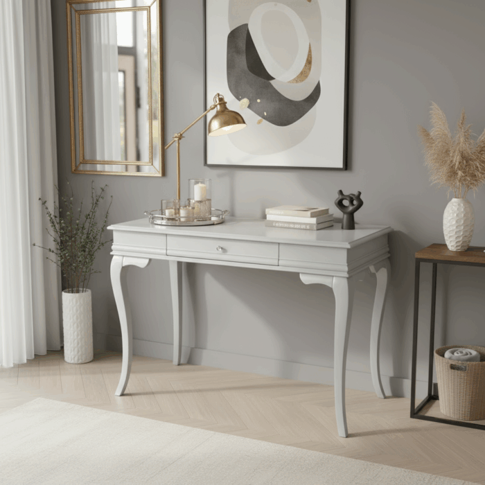 Wooding Mobilya 100 Cm Masif Rustik Gri Dresuar