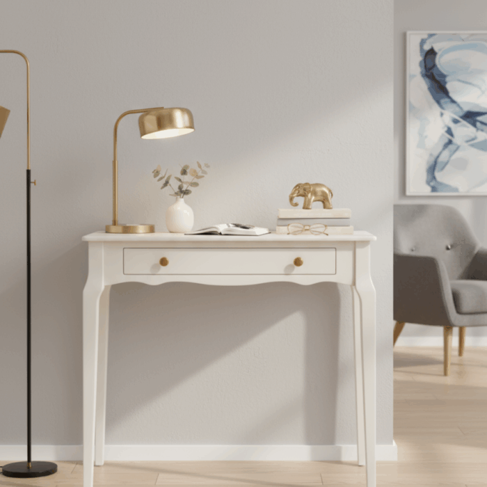 Wooding Mobilya 100 Cm Masif Konik Krem Dresuar