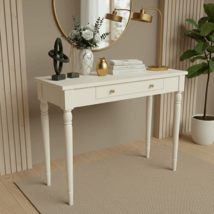 Wooding Mobilya 100 Cm Masif Tornalı Krem Dresuar