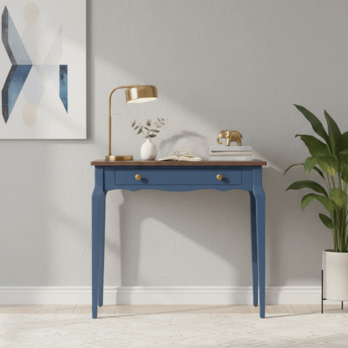 Wooding Mobilya 100 Cm Masif Konik Mavi Ceviz Dresuar