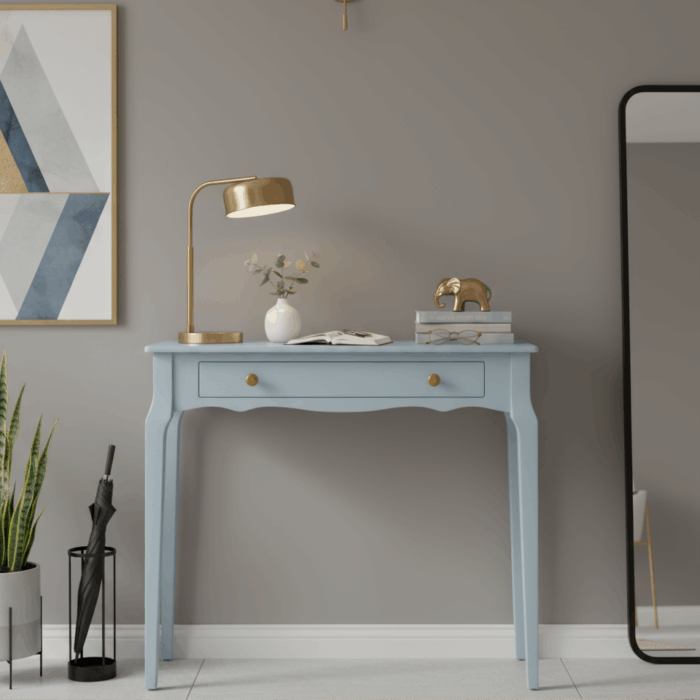 Wooding Mobilya 100 Cm Masif Konik Açık Mavi Dresuar