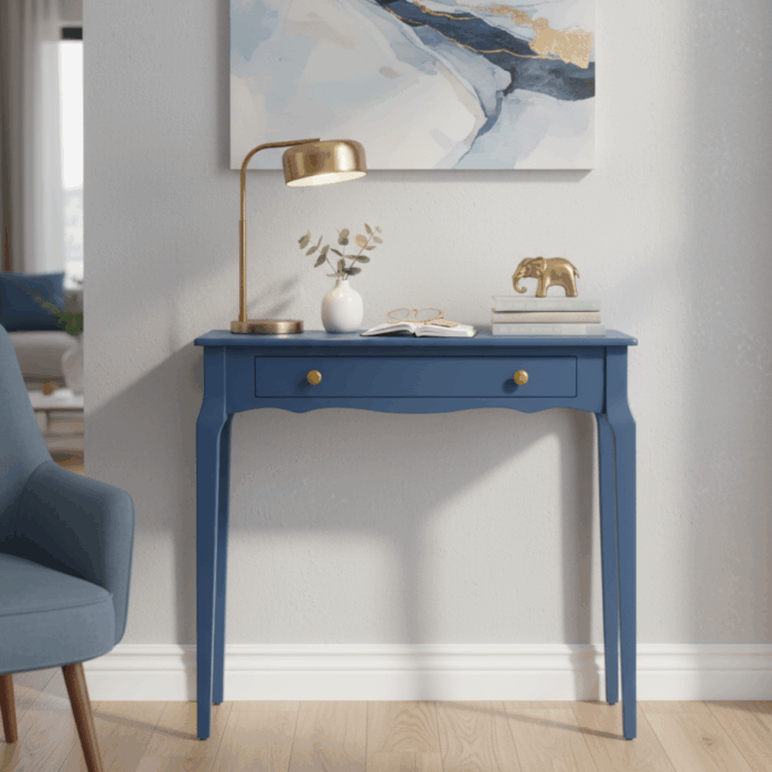 Wooding Mobilya 100 Cm Masif Konik Mavi Dresuar