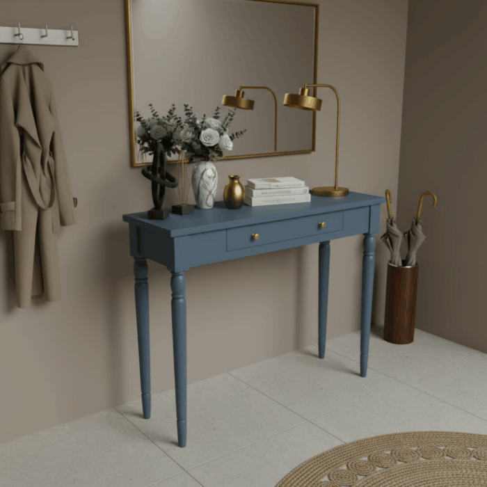 Wooding Mobilya 100 Cm Masif Tornalı Mavi Dresuar