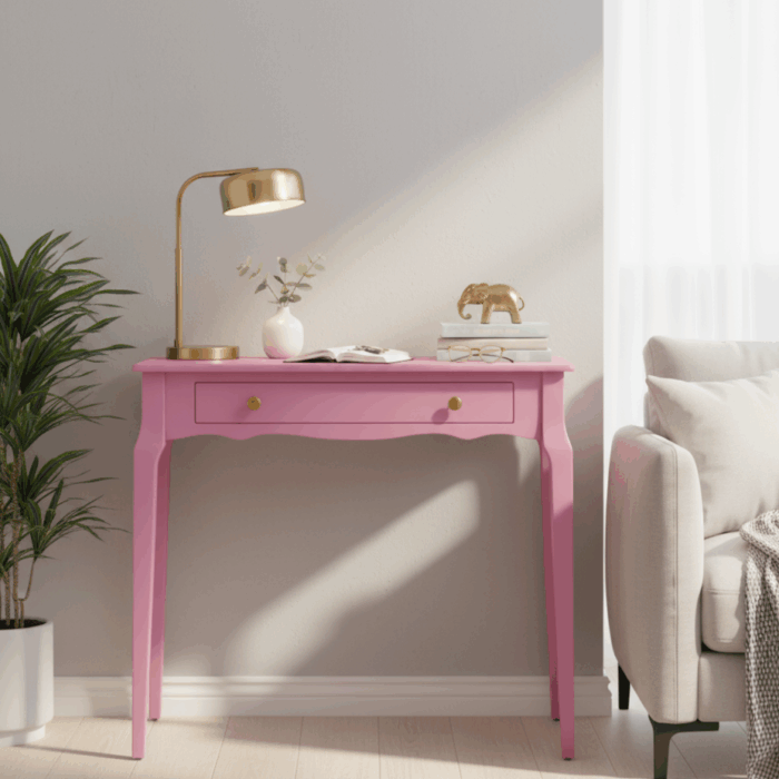 Wooding Mobilya 100 Cm Masif Konik Pembe Dresuar