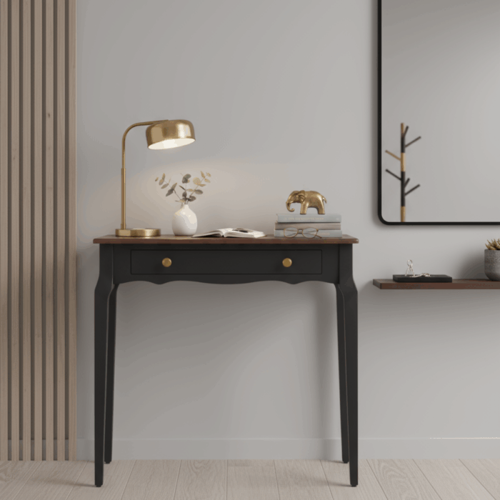 Wooding Mobilya 100 Cm Masif Konik Siyah Ceviz Dresuar