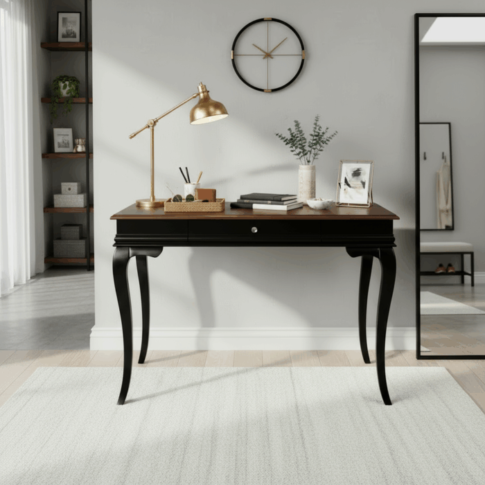 Wooding Mobilya 100 Cm Masif Rustik Siyah Ceviz Dresuar