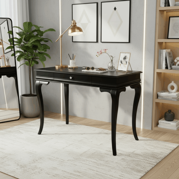 Wooding Mobilya 100 Cm Masif Rustik Siyah Dresuar