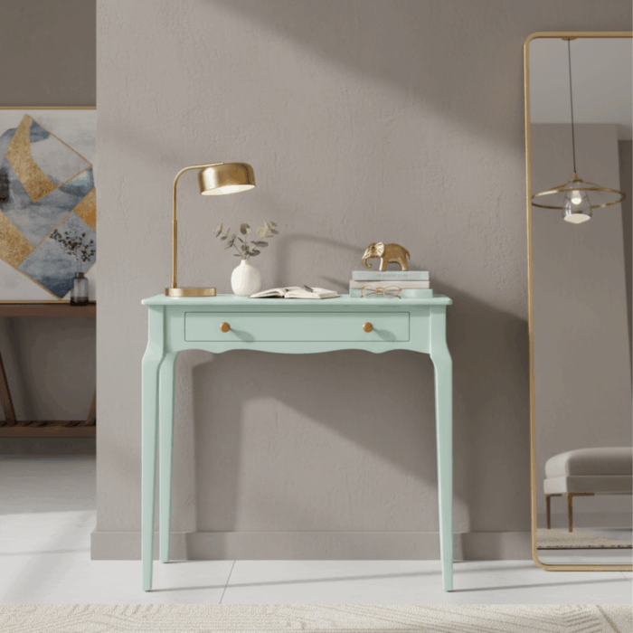 Wooding Mobilya 100 Cm Masif Konik Su Yeşili Dresuar