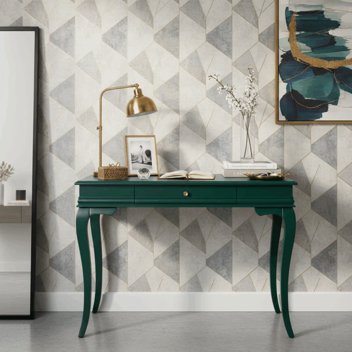 Wooding Mobilya 100 Cm Masif Rustik Yeşil Dresuar