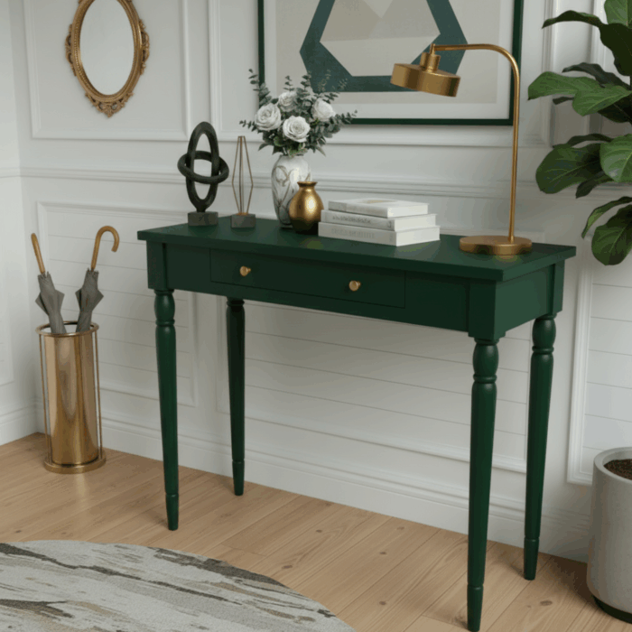 Wooding Mobilya 100 Cm Masif Tornalı Yeşil Dresuar