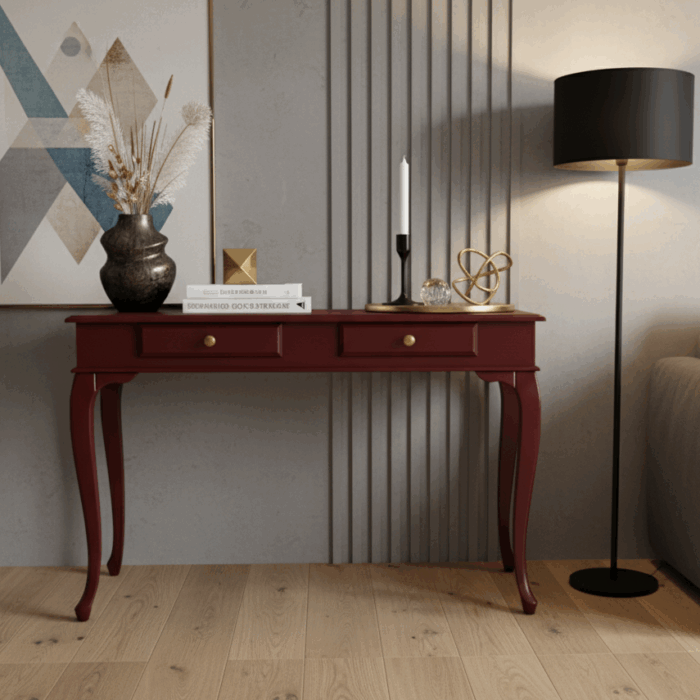 Wooding Mobilya 110 Cm Masif Lükens Bordo Dresuar