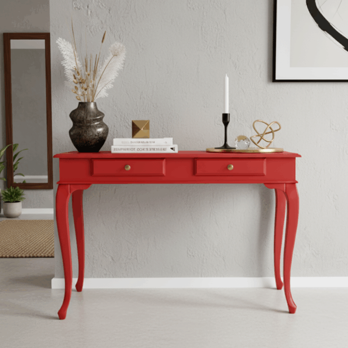 Wooding Mobilya 110 Cm Masif Lükens Kırmızı Dresuar