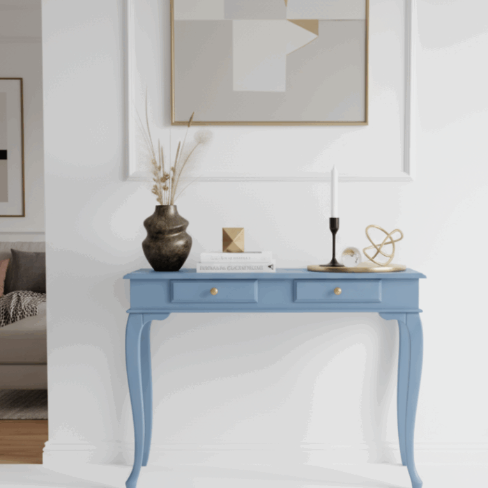 Wooding Mobilya 110 Cm Masif Lükens Açık Mavi Dresuar