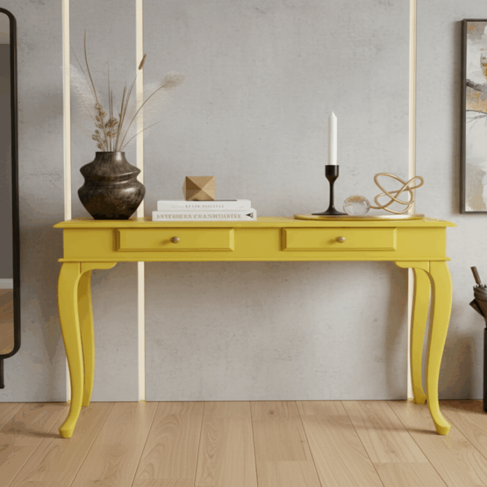 Wooding Mobilya 110 Cm Masif Lükens Sarı Dresuar