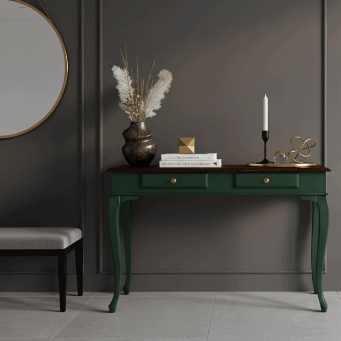 Wooding Mobilya 110 Cm Masif Lükens Yeşil Ceviz Dresuar