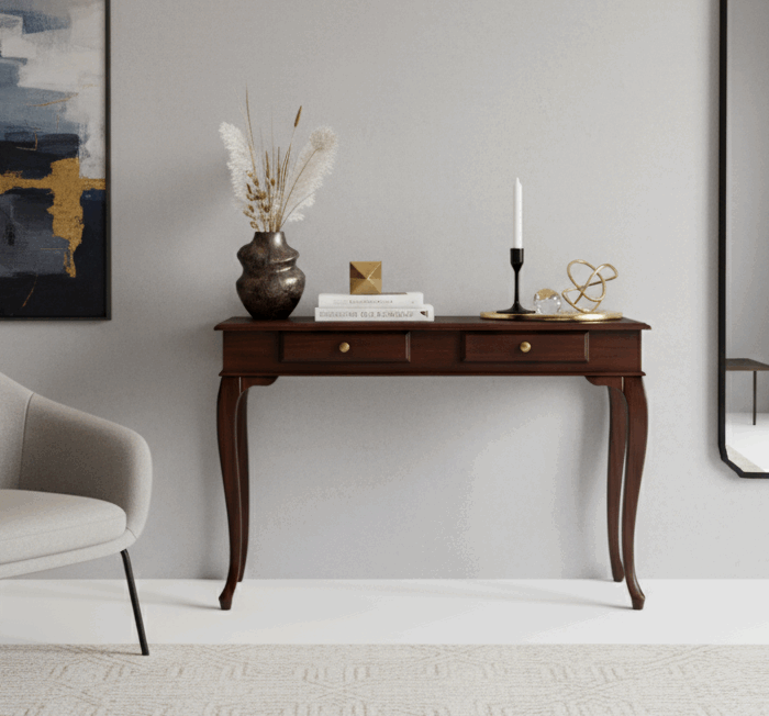 Wooding Mobilya 110 Cm Masif Lükens Ceviz Çalışma Masası