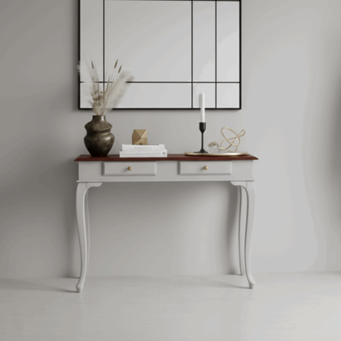 Wooding Mobilya 120 Cm Masif Lükens Açık Gri Ceviz Dresuar