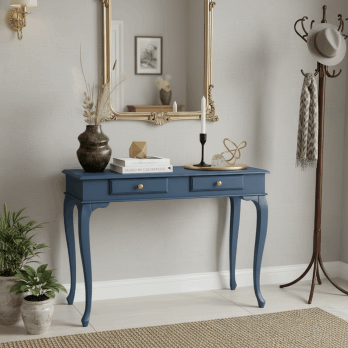 Wooding Mobilya 120 Cm Masif Lükens Mavi Dresuar