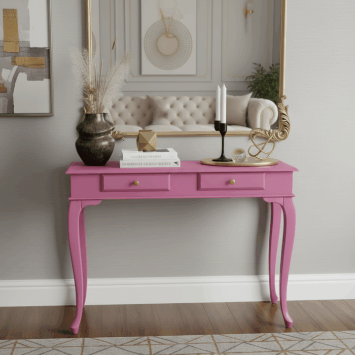 Wooding Mobilya 120 Cm Masif Lükens Pembe Dresuar