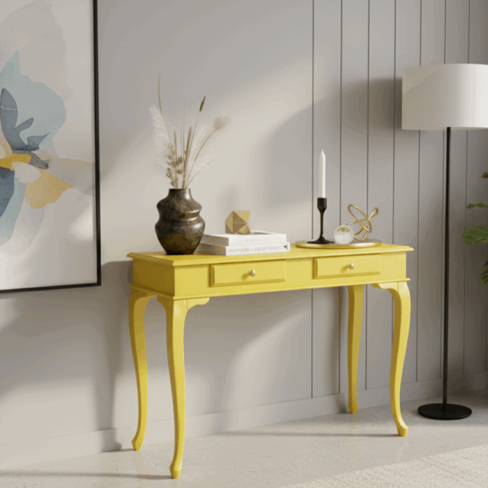 Wooding Mobilya 120 Cm Masif Lükens Sarı Dresuar