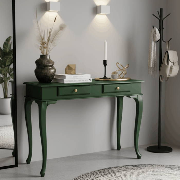Wooding Mobilya 120 Cm Masif Lükens Yeşil Dresuar
