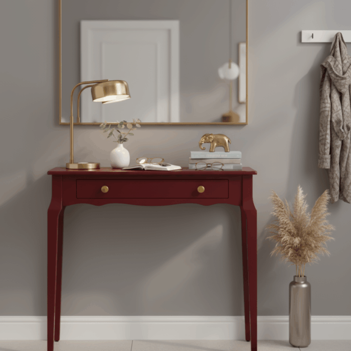 Wooding Mobilya 120 Cm Masif Konik Bordo Dresuar