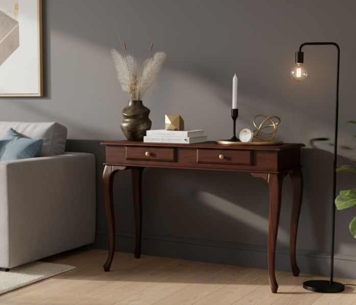 Wooding Mobilya 120 Cm Masif Lükens Ceviz Çalışma Masası