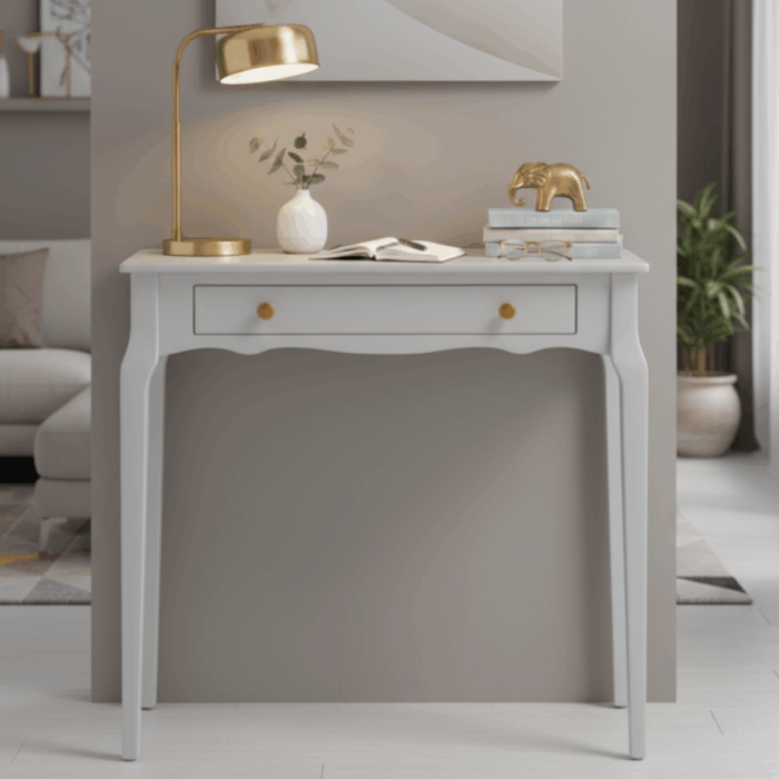 Wooding Mobilya 120 Cm Masif Konik Açık Gri Dresuar