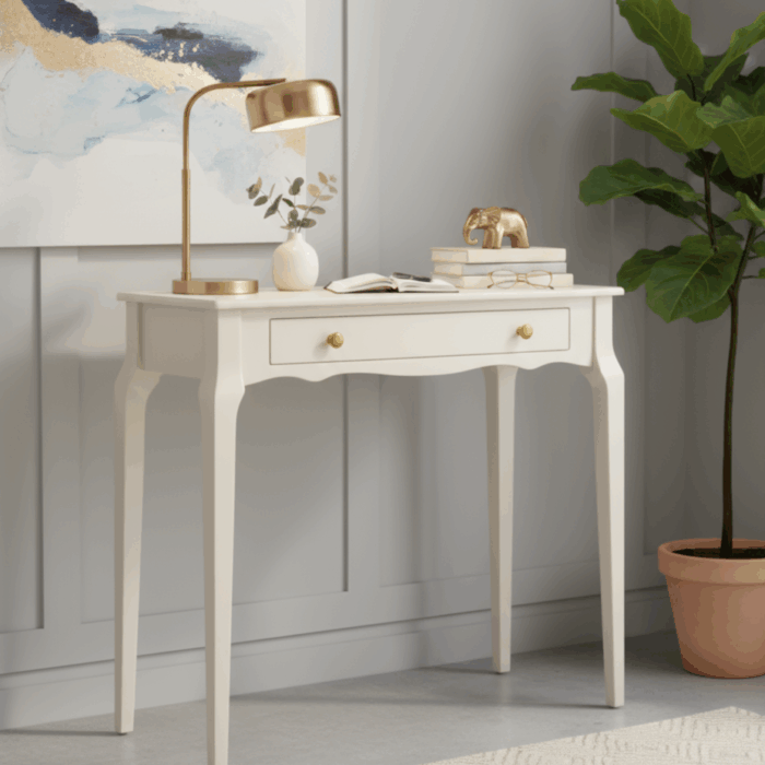 Wooding Mobilya 120 Cm Masif Konik Krem Dresuar