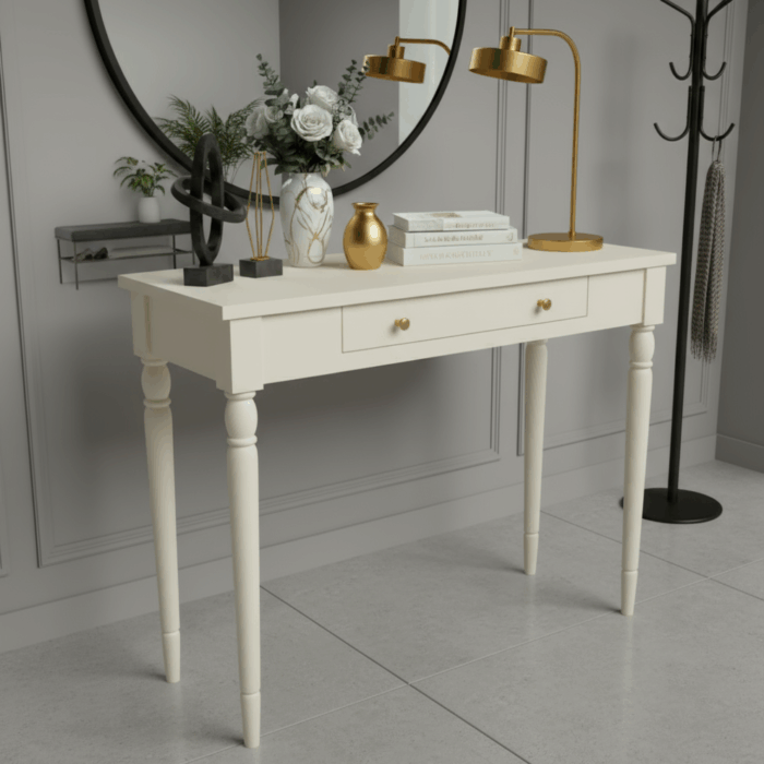 Wooding Mobilya 120 Cm Masif Tornalı Krem Dresuar