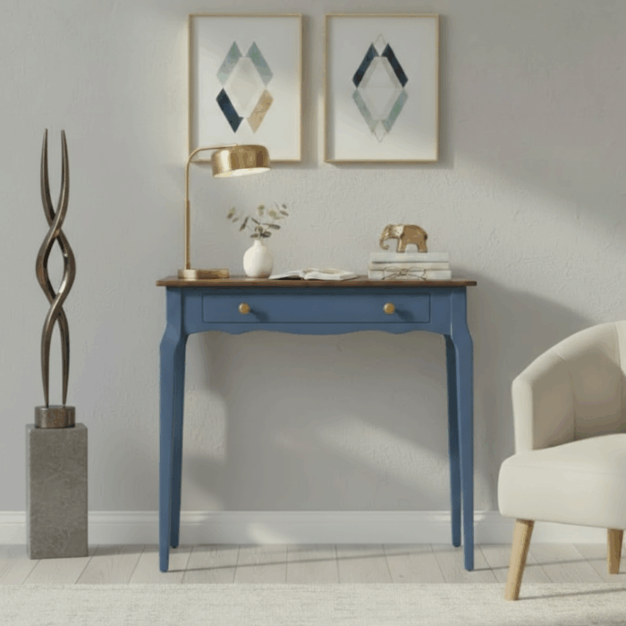 Wooding Mobilya 120 Cm Masif Konik Mavi Ceviz Dresuar