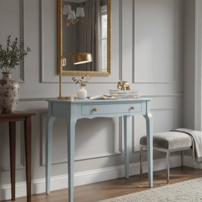 Wooding Mobilya 120 Cm Masif Konik Açık Mavi Dresuar