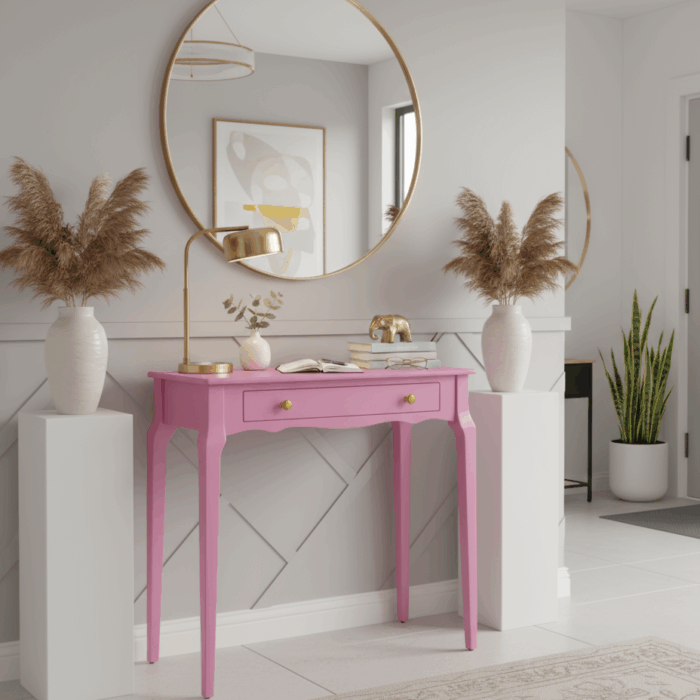 Wooding Mobilya 120 Cm Masif Konik Pembe Dresuar