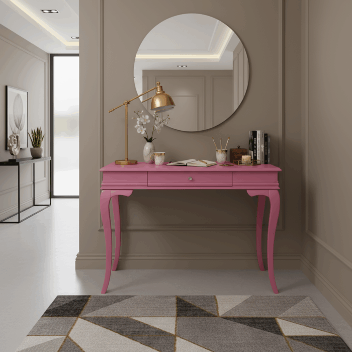 Wooding Mobilya 120 Cm Masif Rustik Pembe Dresuar