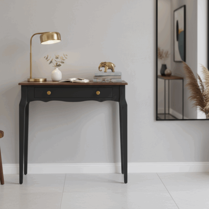 Wooding Mobilya 120 Cm Masif Konik Siyah Ceviz Dresuar